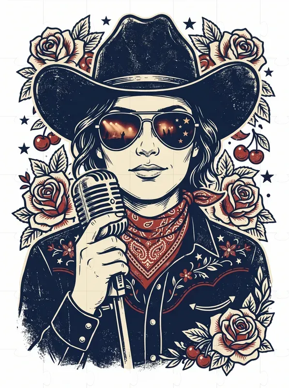 Vintage Character Tee Illustrations