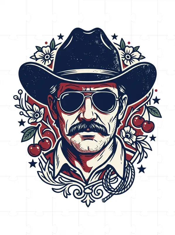 Vintage Character Tee Illustrations