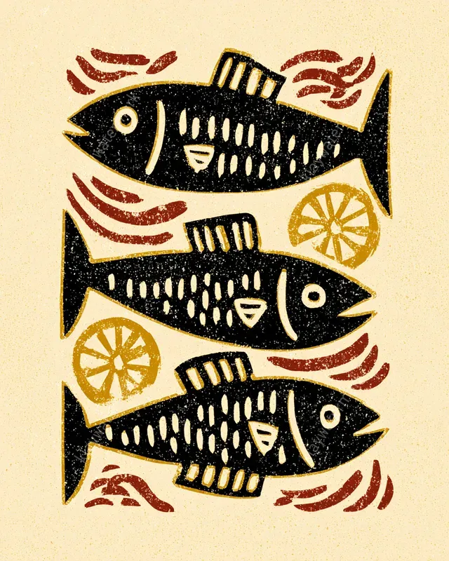 Bold Block Print Pattern Art