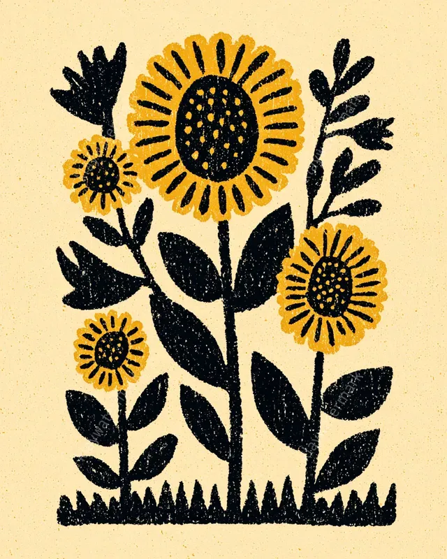 Bold Block Print Pattern Art