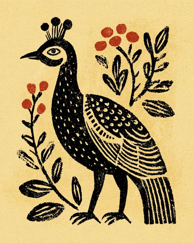 Bold Block Print Pattern Art