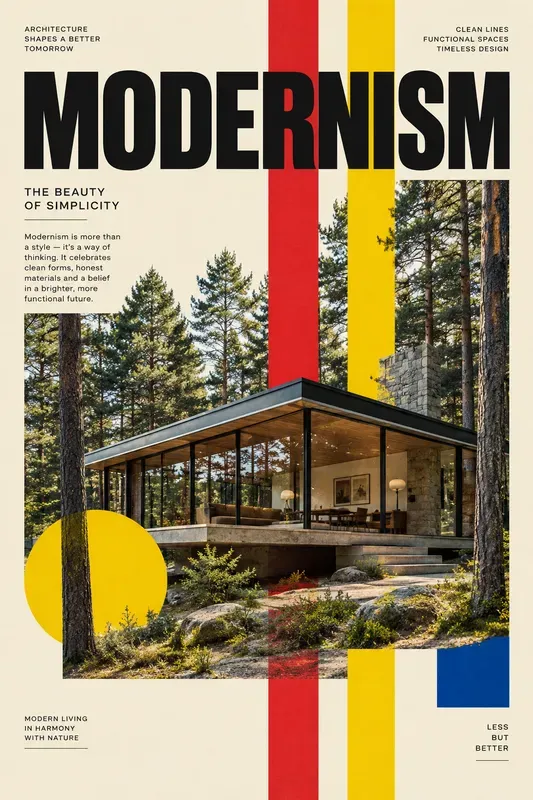Bauhaus Architectural Collage Posters