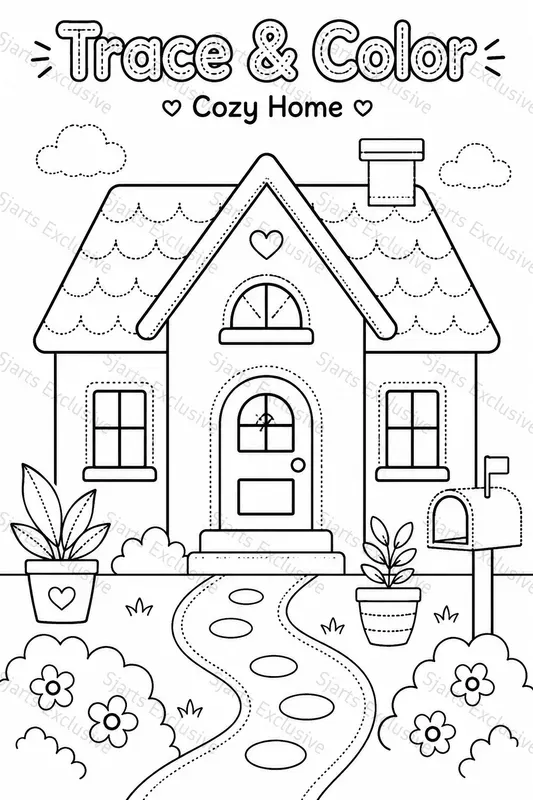Trace Color Creative Worksheet Kits