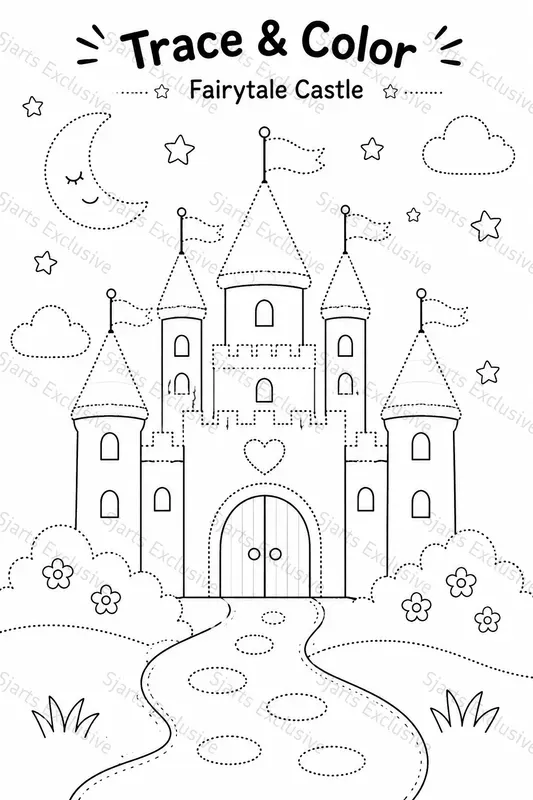 Trace Color Creative Worksheet Kits