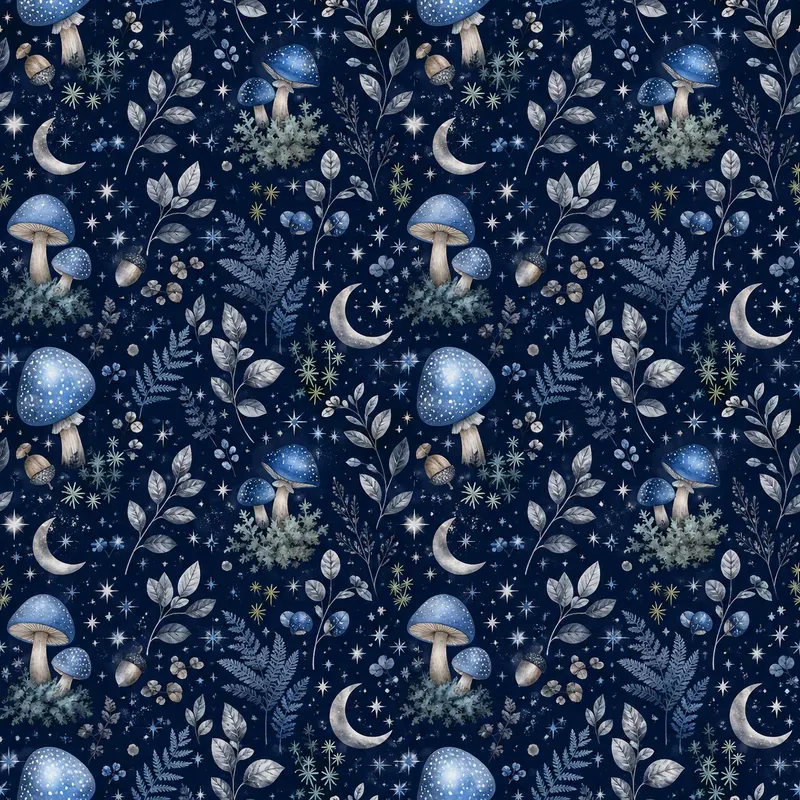Woodland Mushroom Seamless Patterns
