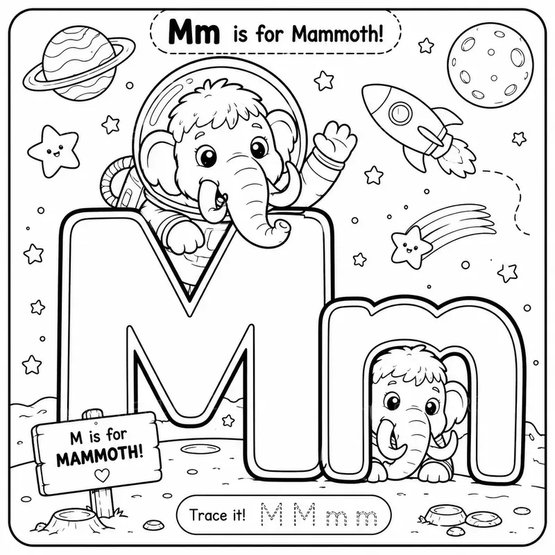 Prehistoric Space Explorer Alphabets