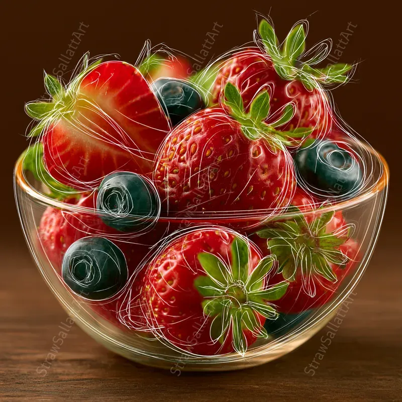 Creative Food Photography Line Art Style