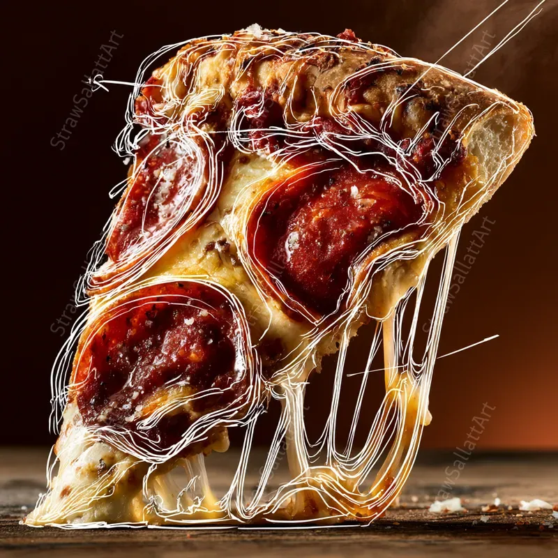Creative Food Photography Line Art Style