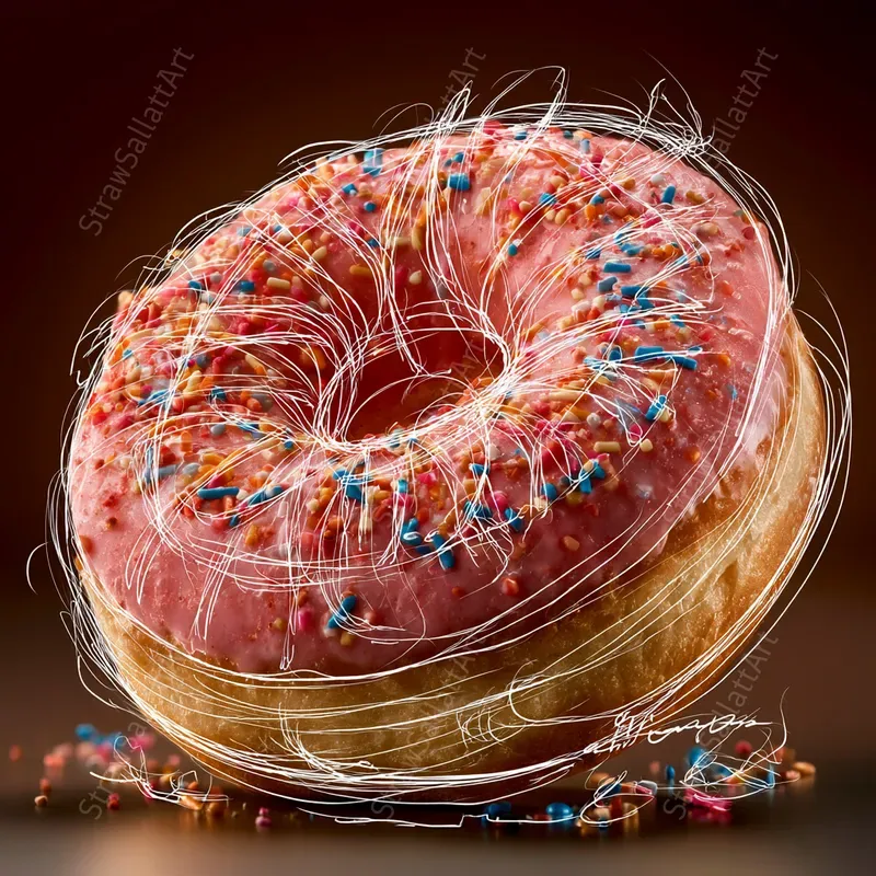 Creative Food Photography Line Art Style