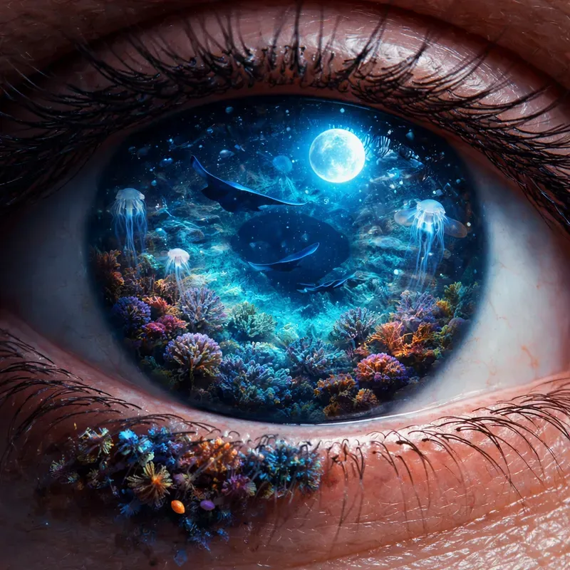 Worlds Within The Eyes Surreal Nature