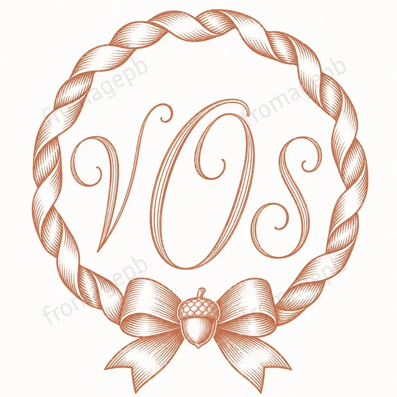 Elegant Ribbon Bow Monogram Wreaths