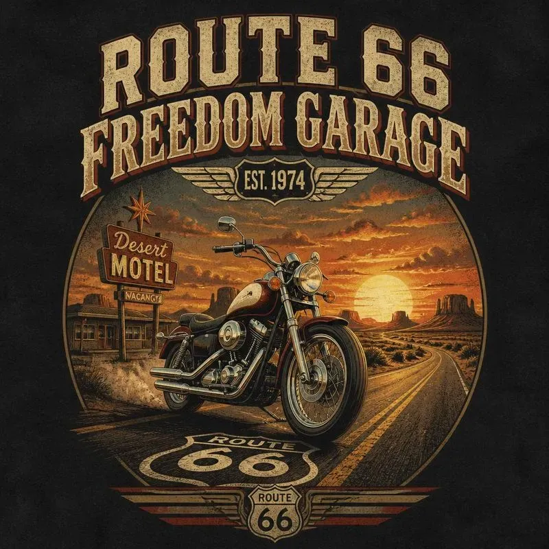 Vintage Motorcycle Graphic Generator