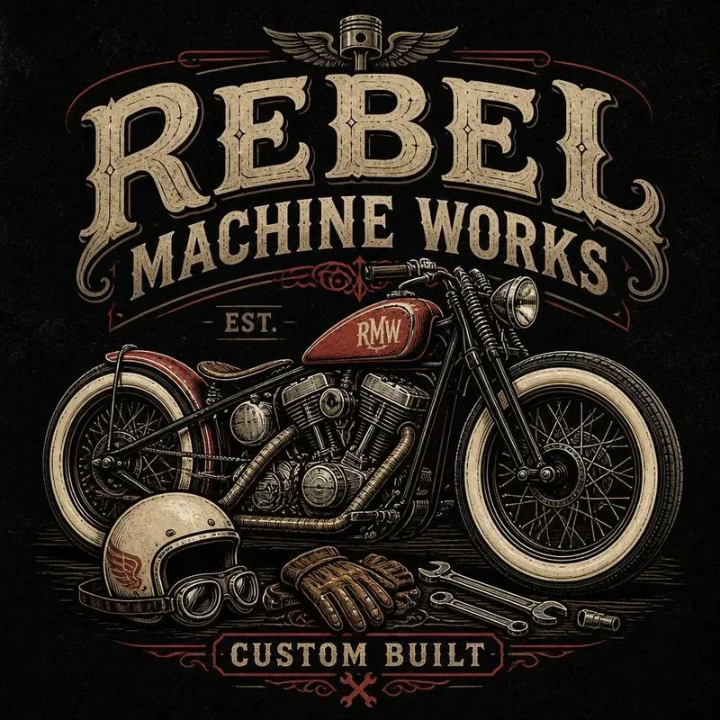 Vintage Motorcycle Graphic Generator