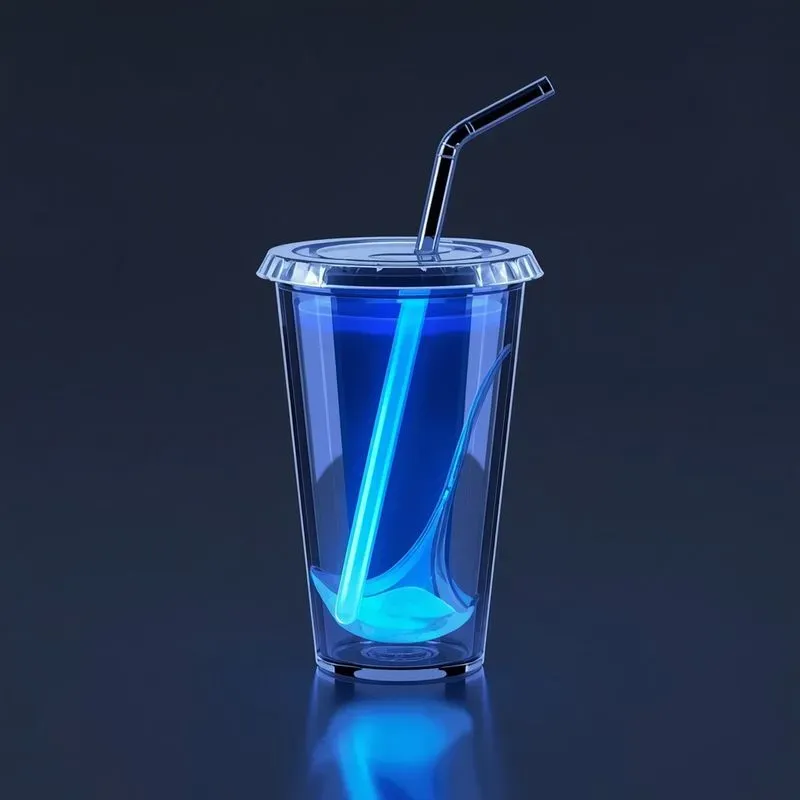 3D Cyberpunk Neon Fast Food Icons