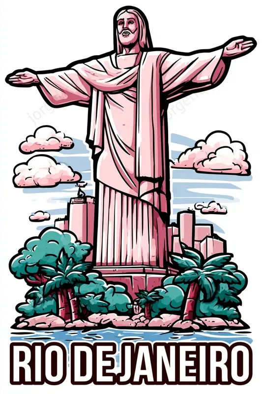 Cartoon Landmark Travel Posters