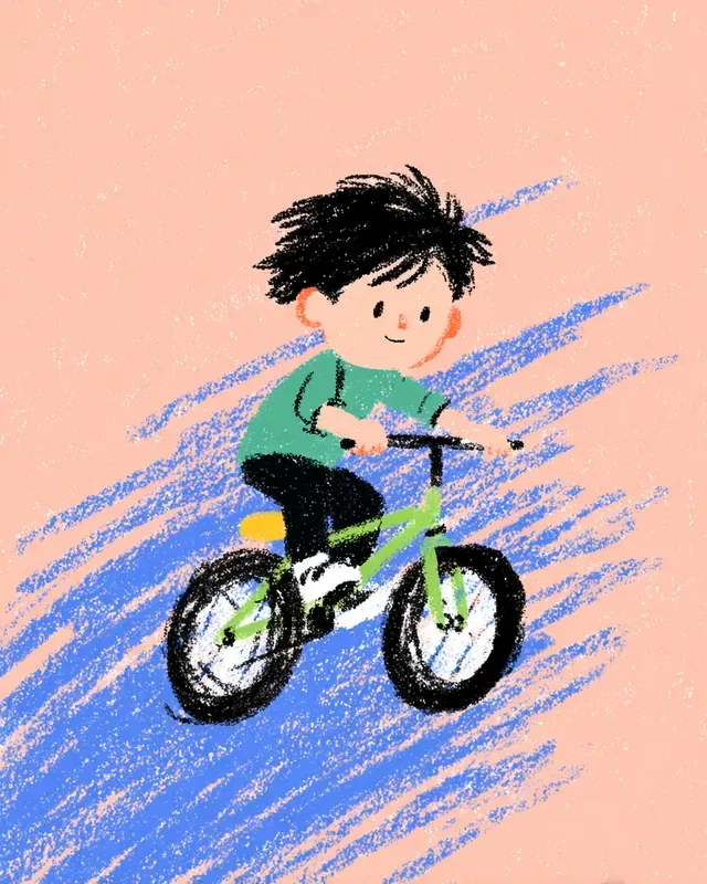Crayon Kids Illustration Scene Style