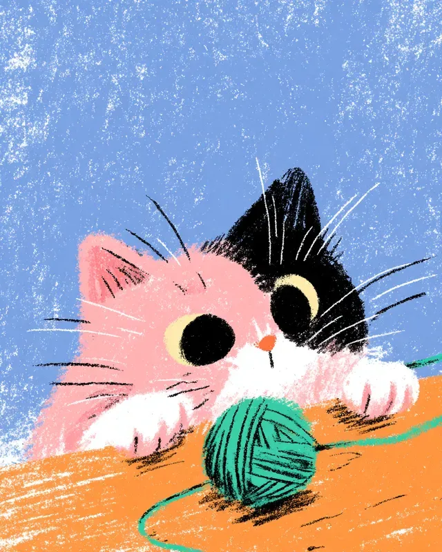 Crayon Kids Illustration Scene Style