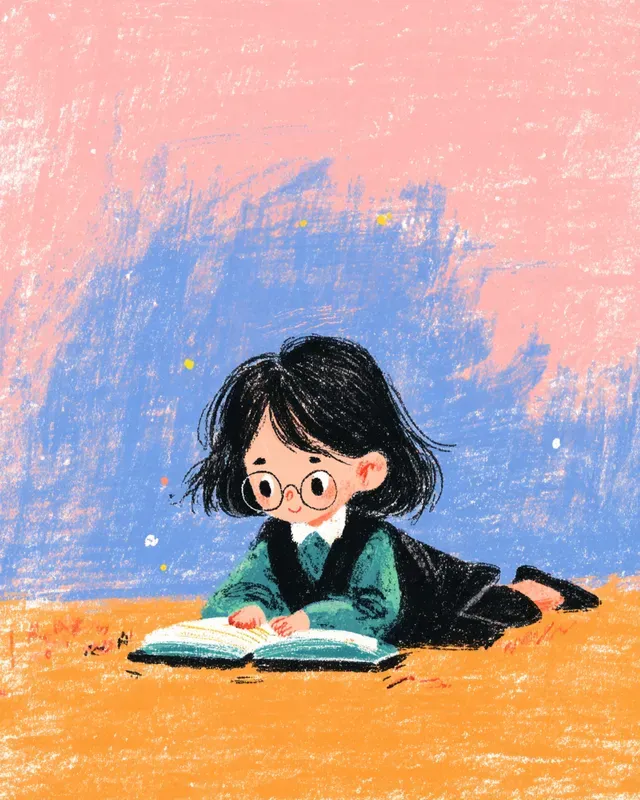 Crayon Kids Illustration Scene Style