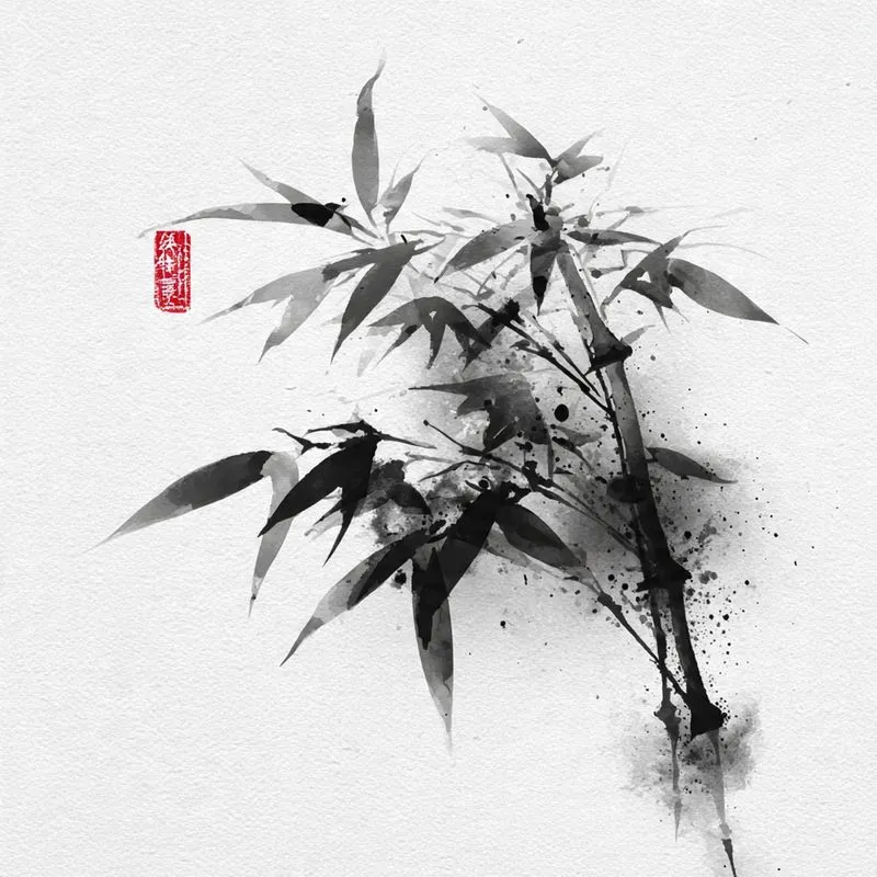 Sumie Dynamic Ink Flow Style