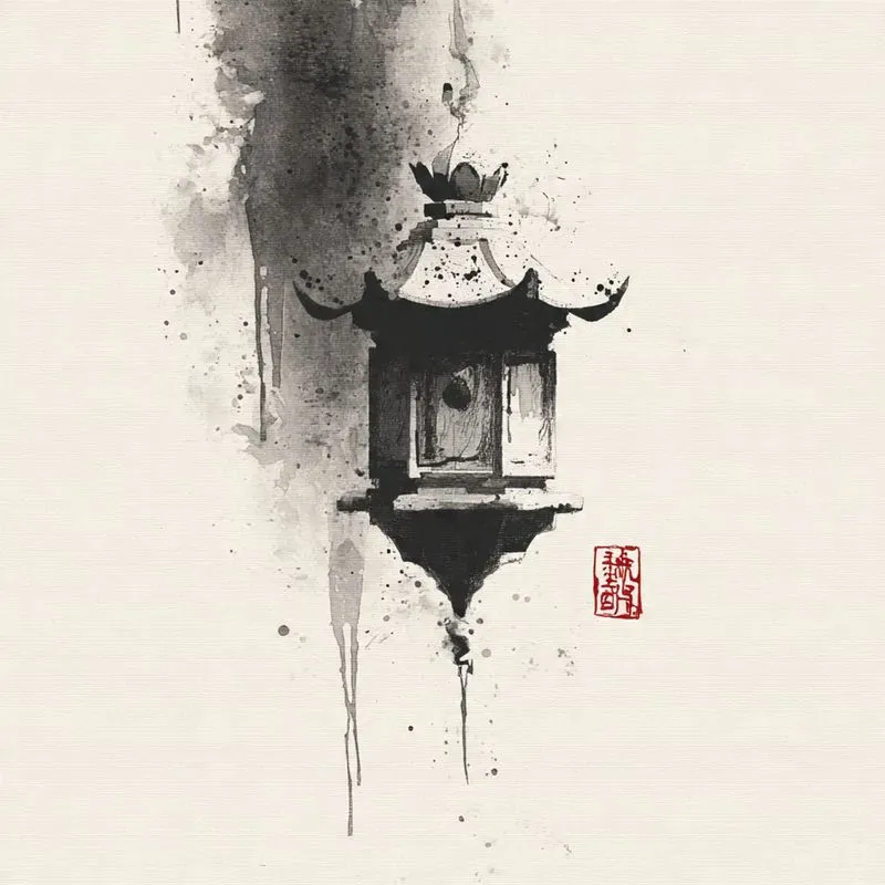 Sumie Dynamic Ink Flow Style