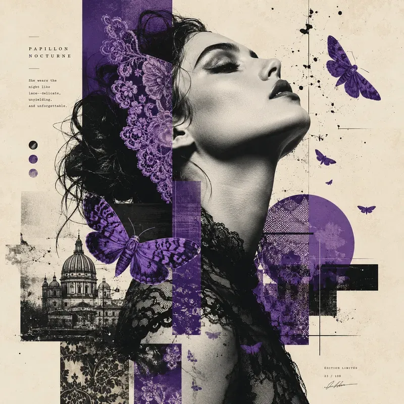 Mixed Media Graphic Collage Art