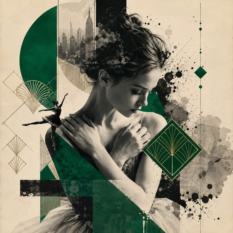 Mixed Media Graphic Collage Art