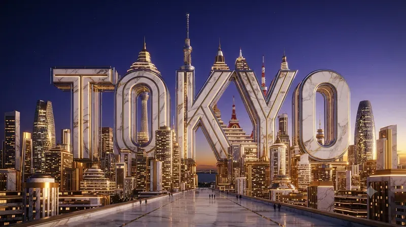 Cinematic Luxury City 3D Typographies