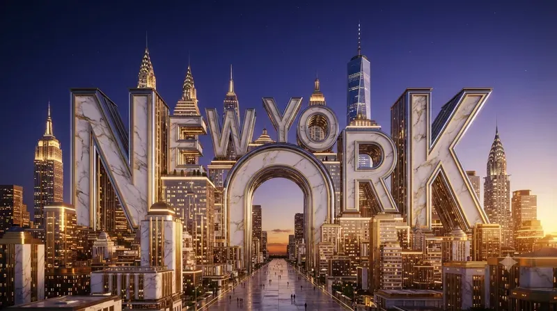 Cinematic Luxury City 3D Typographies
