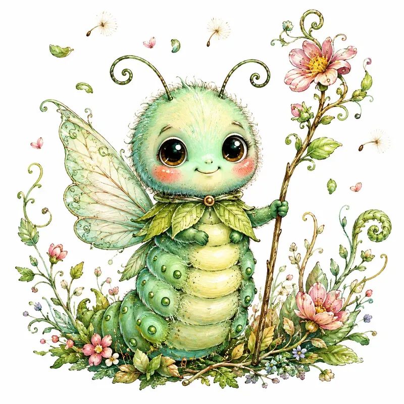 Whimsical Garden Bug Characters