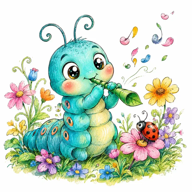 Whimsical Garden Bug Characters