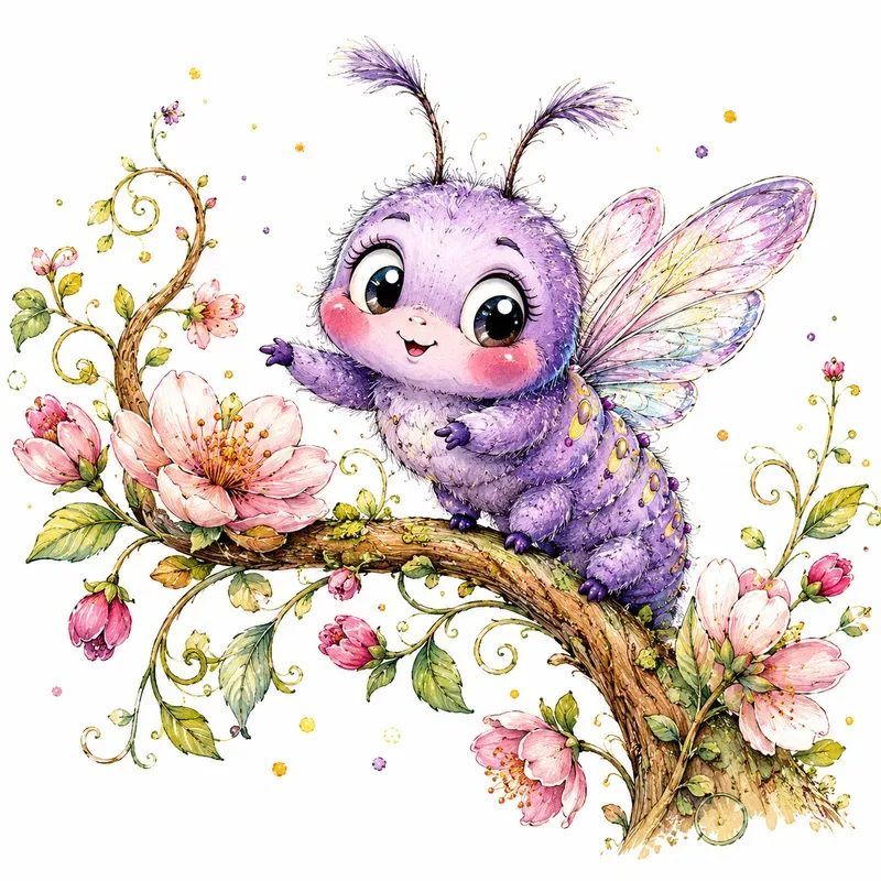 Whimsical Garden Bug Characters