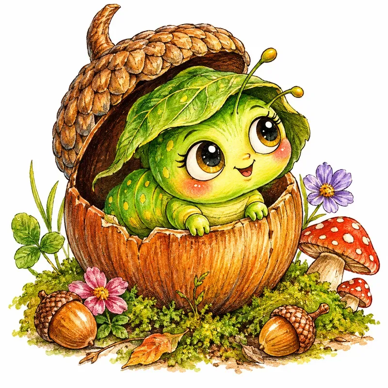 Whimsical Garden Bug Characters