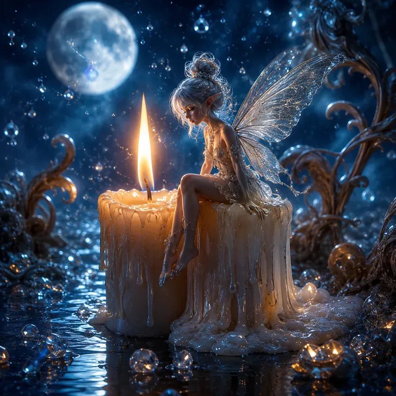 Mystical Candlelight Fantasy Art