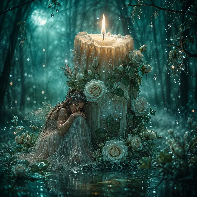 Mystical Candlelight Fantasy Art