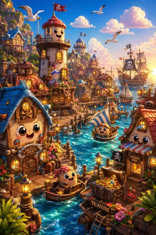 Cute Cartoon Cities