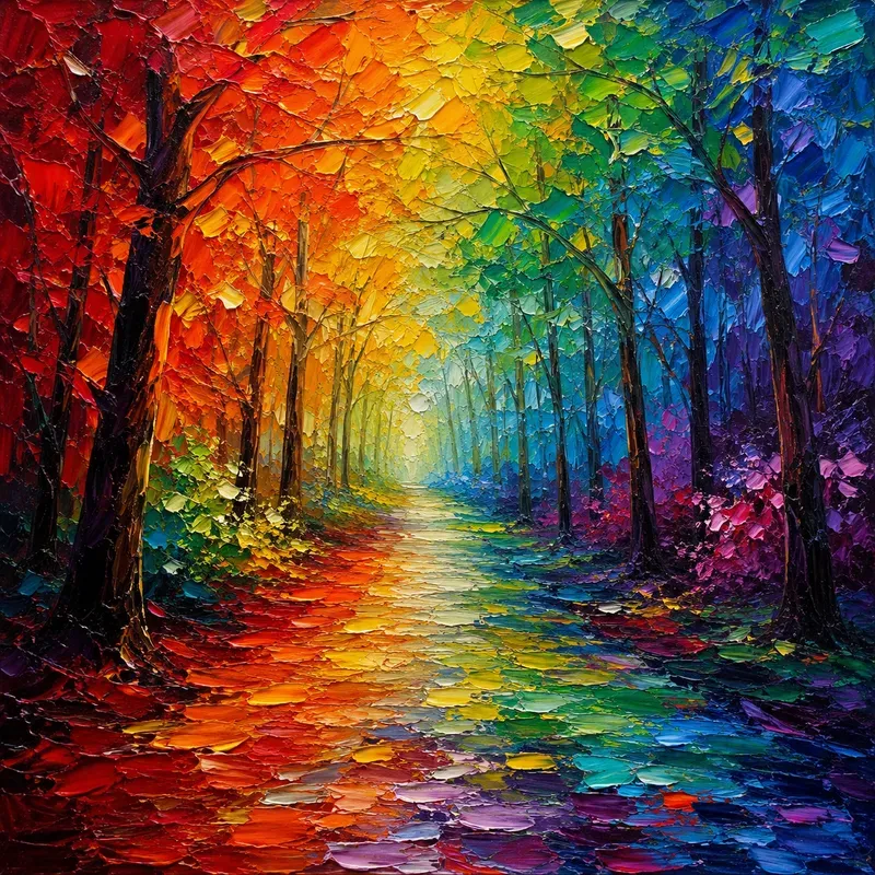 Impasto Rainbow Dreamscapes