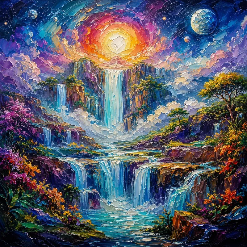 Impasto Rainbow Dreamscapes