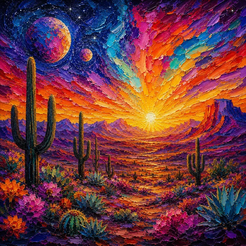 Impasto Rainbow Dreamscapes