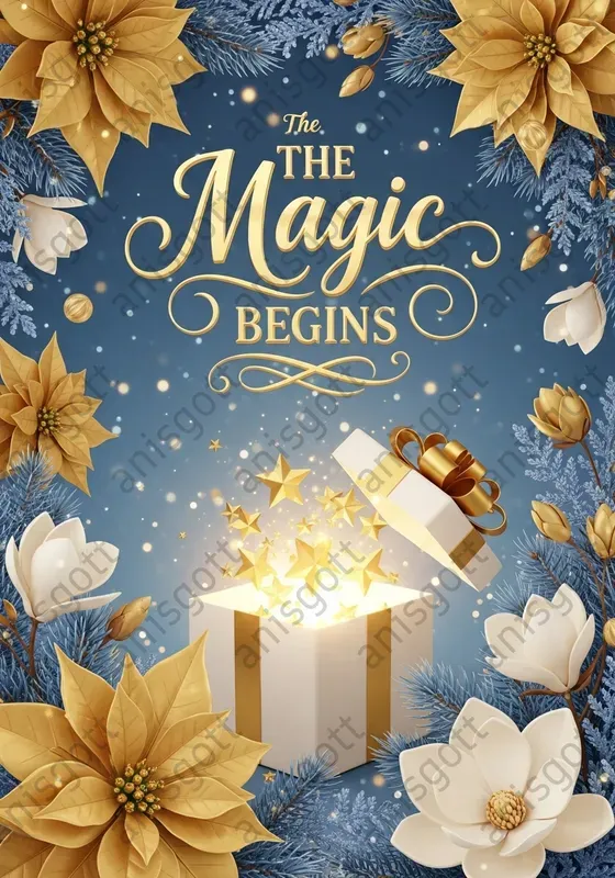 Royal Blue Christmas New Year Posters