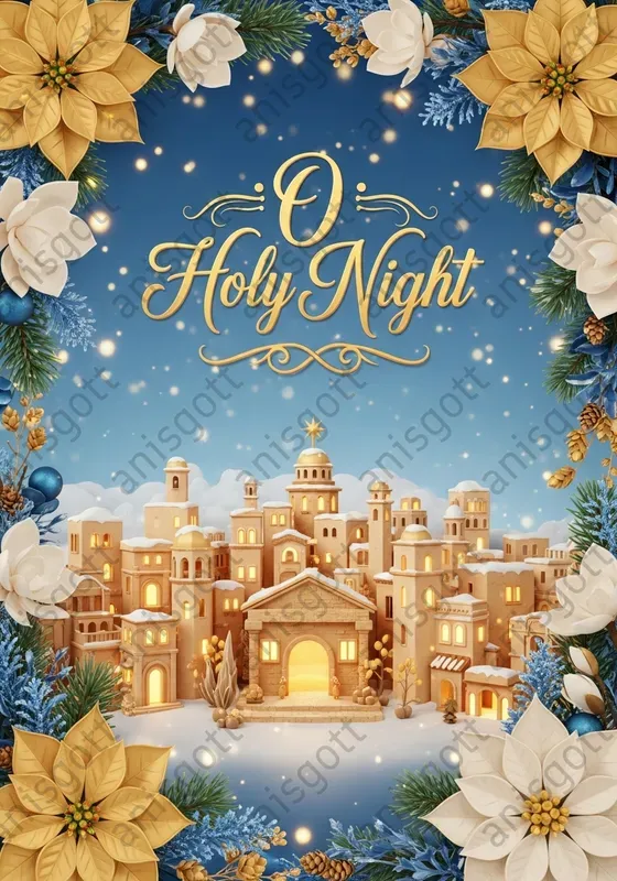 Royal Blue Christmas New Year Posters