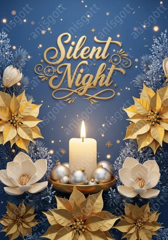 Royal Blue Christmas New Year Posters