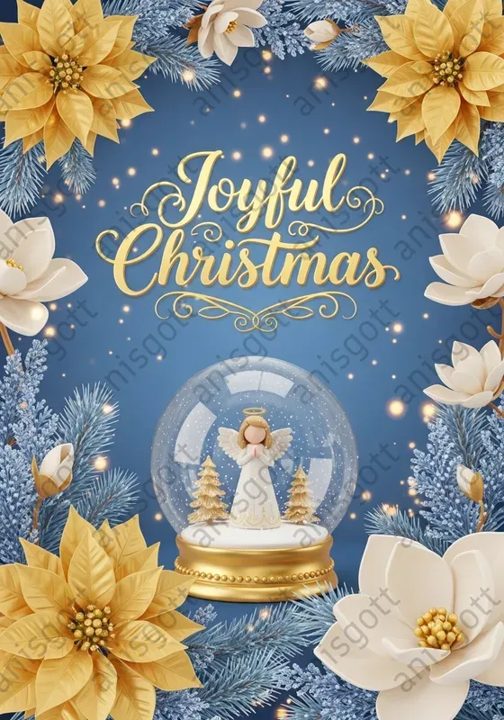 Royal Blue Christmas New Year Posters