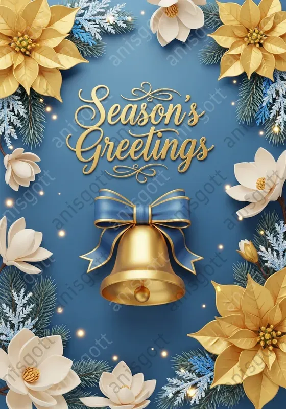 Royal Blue Christmas New Year Posters