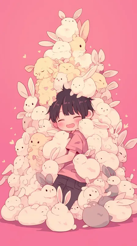 Kawaii Animal Pile Chibi Posters