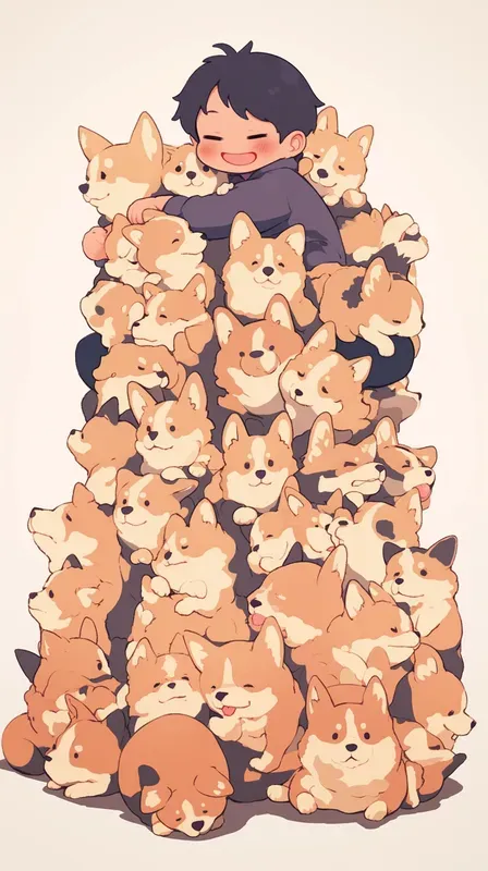 Kawaii Animal Pile Chibi Posters