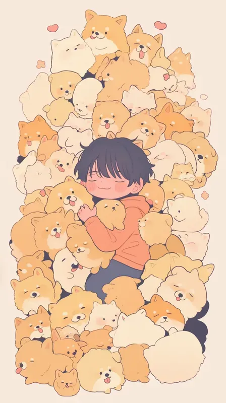 Kawaii Animal Pile Chibi Posters