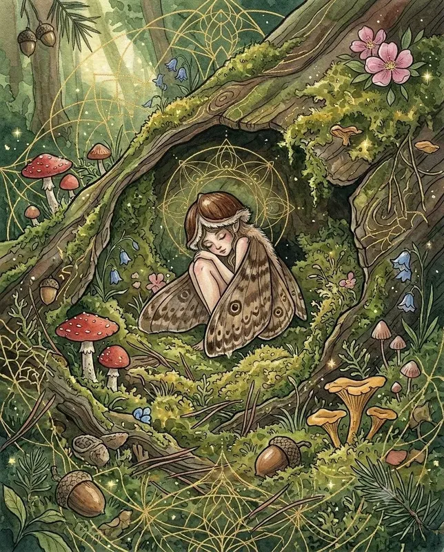 Fairycore Fantasy Watercolor Art