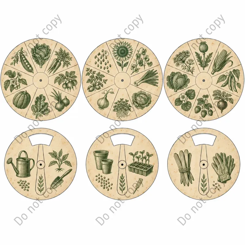 Junk Journal Volvelle Wheel Sheets