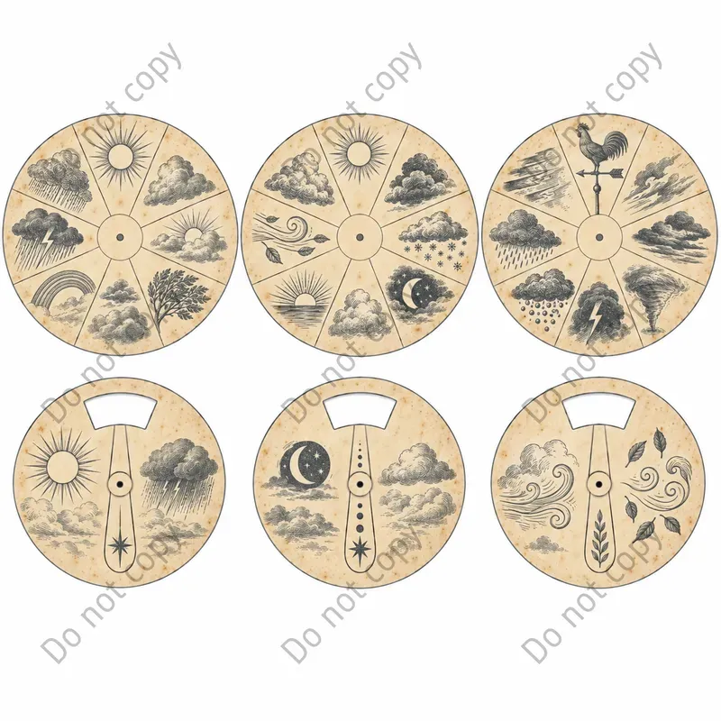 Junk Journal Volvelle Wheel Sheets