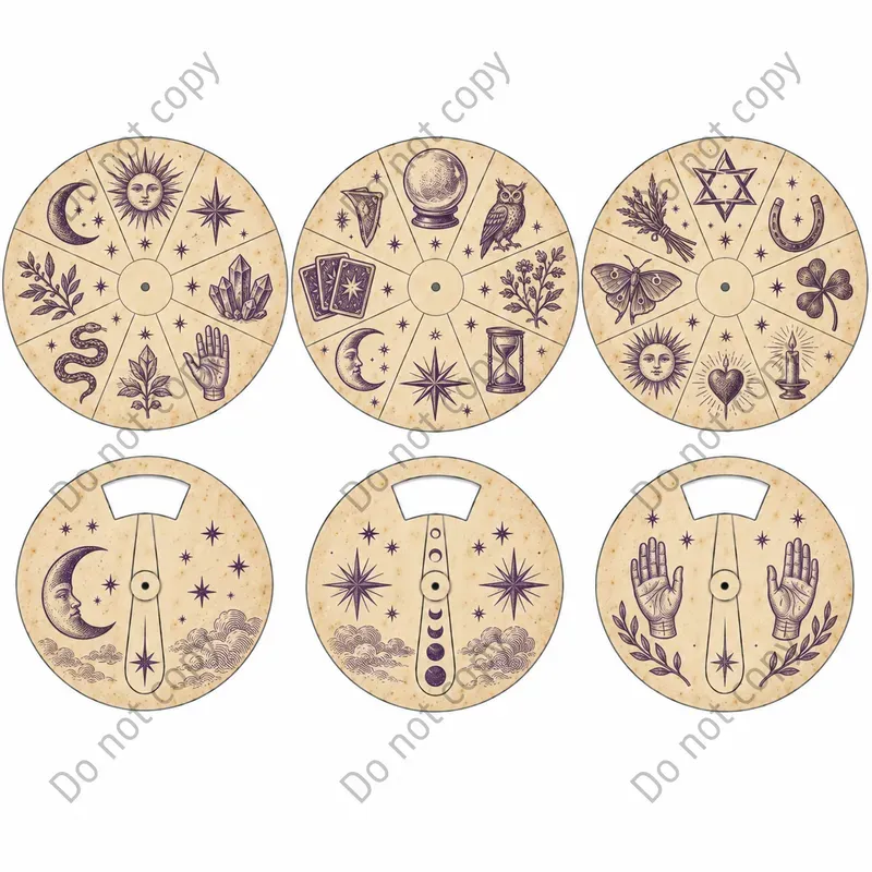 Junk Journal Volvelle Wheel Sheets